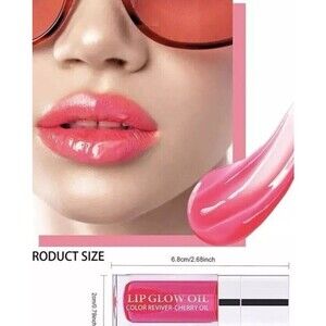 Lip Glow Oil COLOR - 015 Cherry Oil Infused Glossy Color Awakening Carry Case